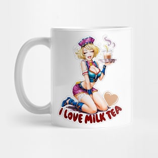 I love milk tea, bubble, boba, tapioca, kawaii anime tee Mug